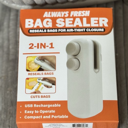 CORDLESS AIRTIGHT BAG SEALER AND OPENER USB RECHARGEABLE