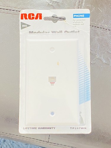 RCA TP247WH Phone Modular Wall Outlet White