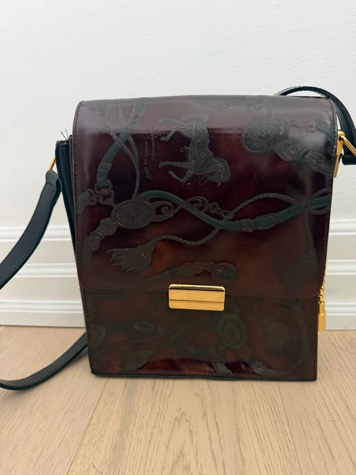 Vintage Burgundy- Brown Crossbody Bag - photo 2