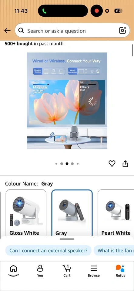 Magcubic HY300PRO+ Mini Projector TV Bluetooth - photo 3