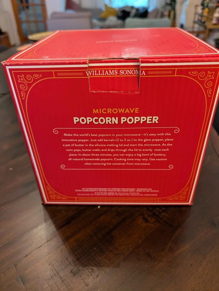 New in box Williams Sonoma microwave popcorn popper - photo 2