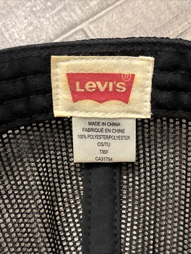 Levis Black Snap Truckers Cap Red Tag - photo 3