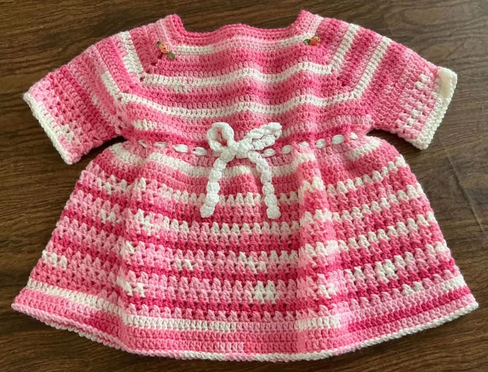 Handmade Crocheted Baby Dress