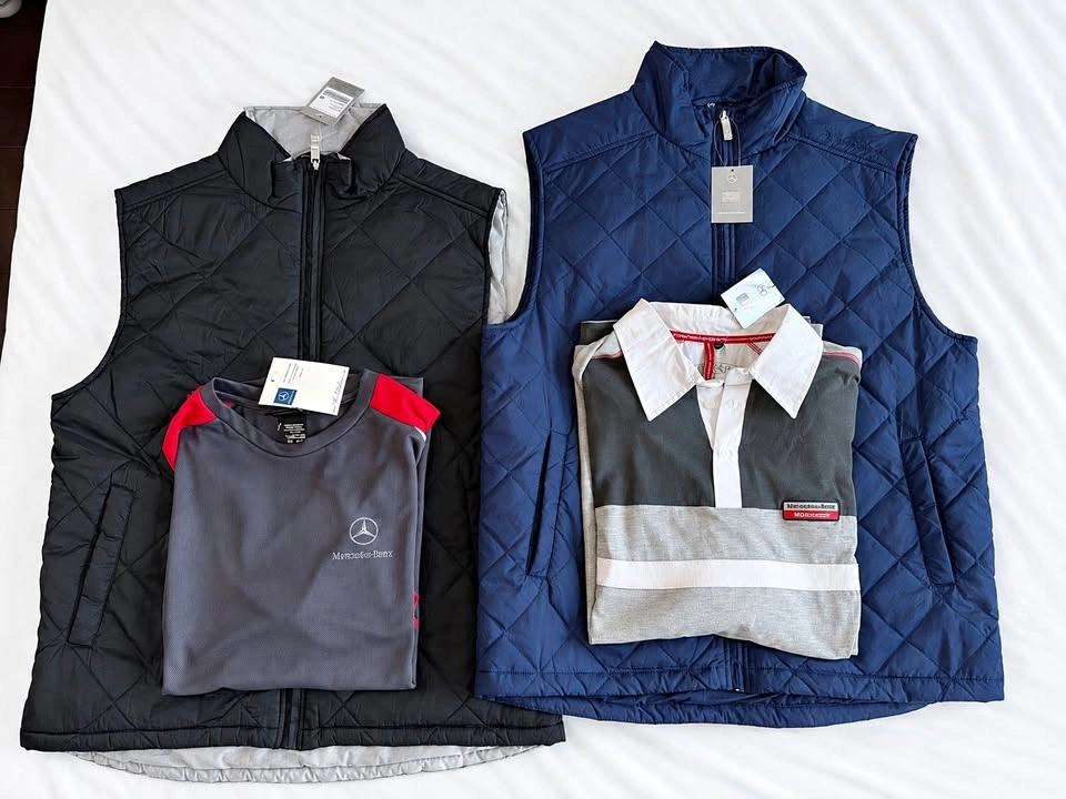 Mercedes-Benz Apparel Bundle – 2 Quilted Vests + 2 Shirts NWT