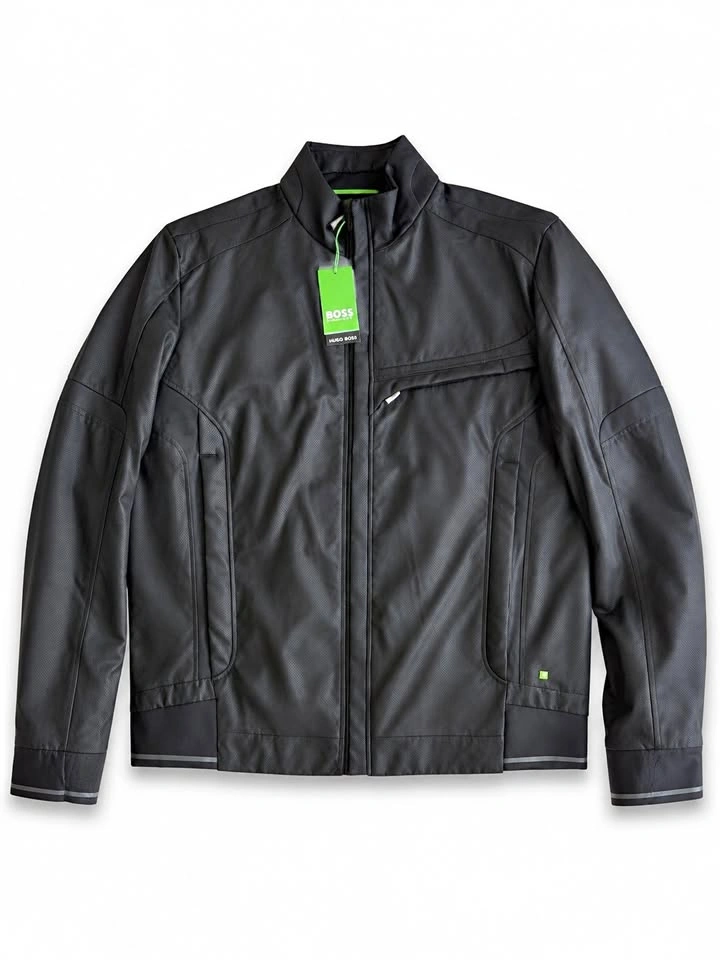 Hugo Boss Green Jorryn Men's XXL Black Water-Repellent Jacket NW