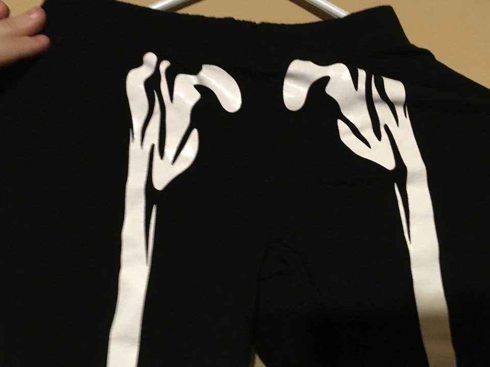 Women's Black Heart Skeleton Glow in the Dark Leggings - photo 5
