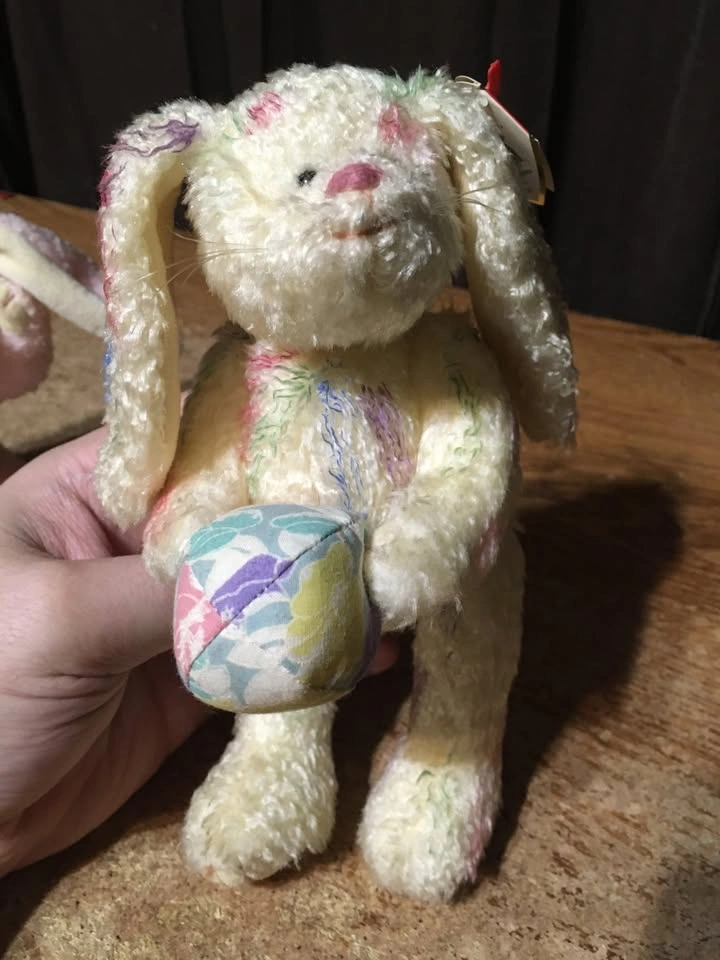 LOT OF 3 TY ATTIC TREASURE BUNNY RABBITS GEORGIA MAY STRAWBUNNY - photo 2