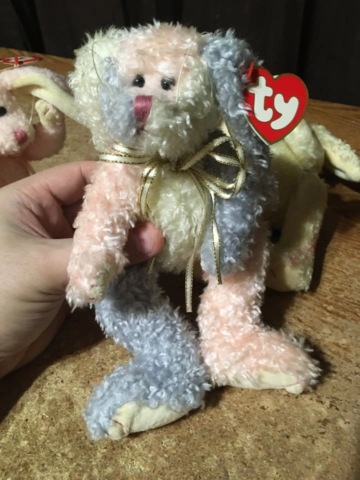 LOT OF 3 TY ATTIC TREASURE BUNNY RABBITS GEORGIA MAY STRAWBUNNY - photo 4
