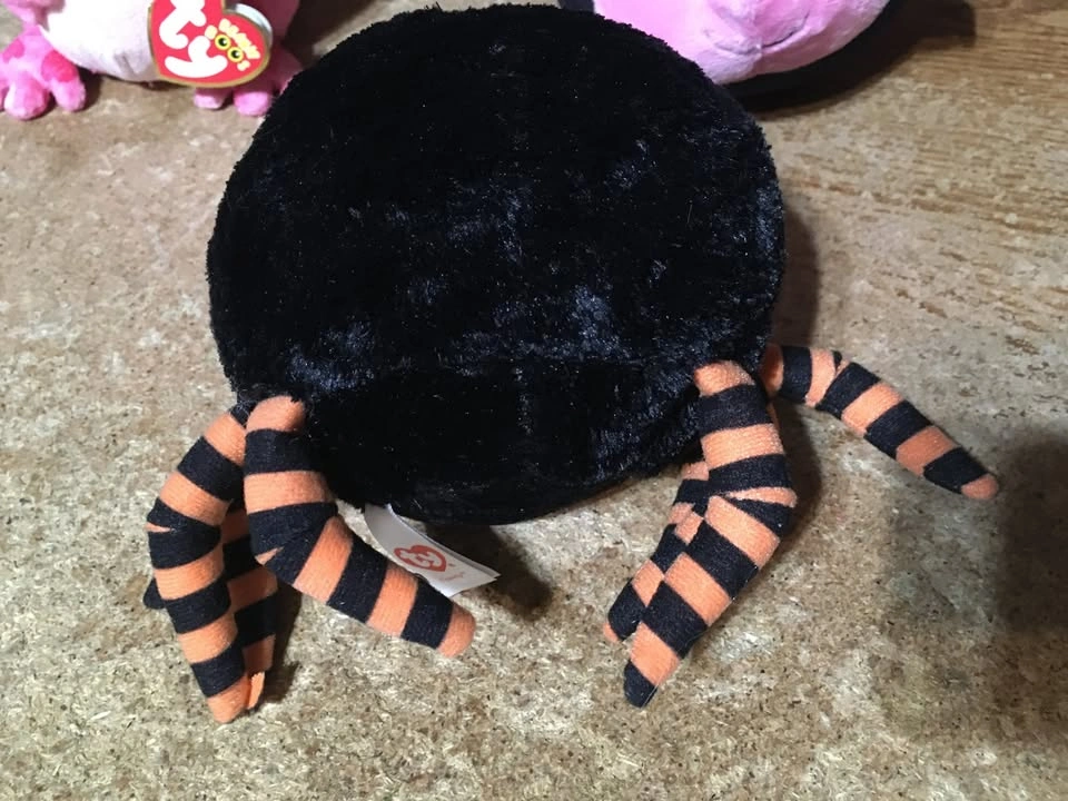 LOT OF 3 BEANIE BOOS BALLZ CRAWLY SPIDER GILLY FISH SMITTEN FROG - photo 3
