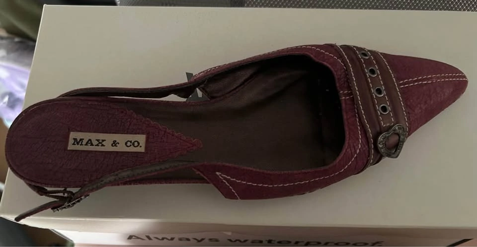 MAX & CO. Pointed-Toe Slingback Kitten Heels - photo 3