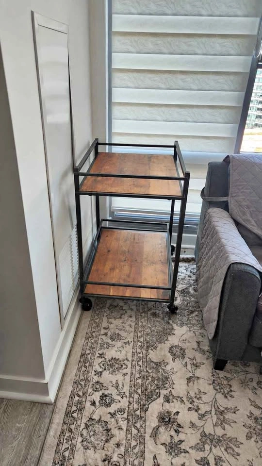 2-Tier Rolling Bar Cart