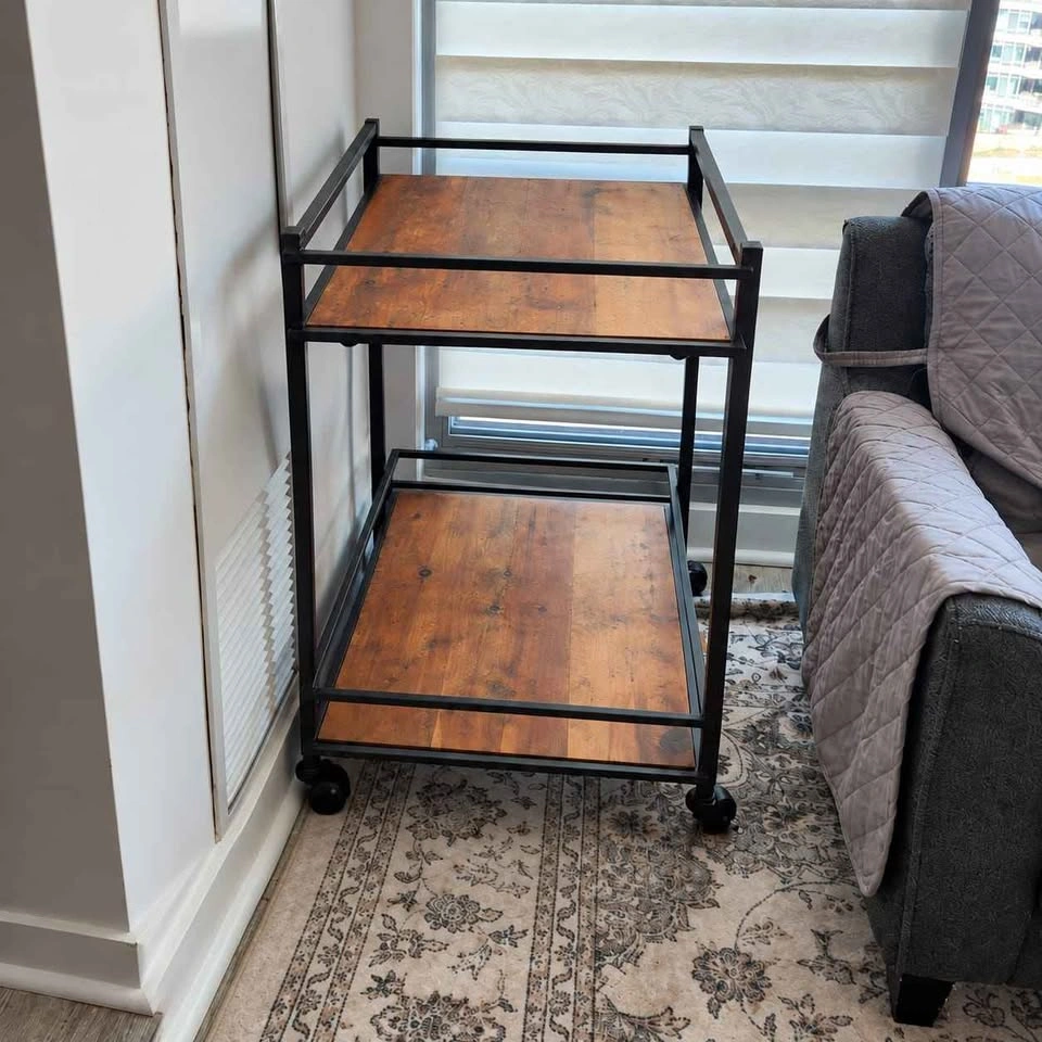 2-Tier Rolling Bar Cart - photo 2