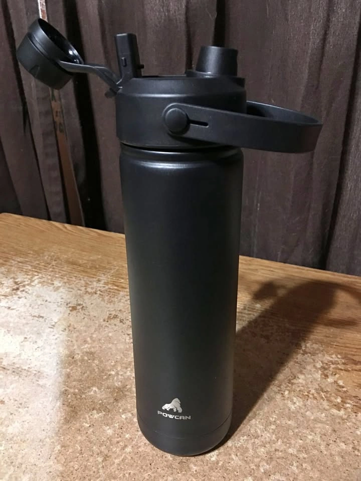 POWCAN 26 OZ Insulated Water Bottle - Midnight Black