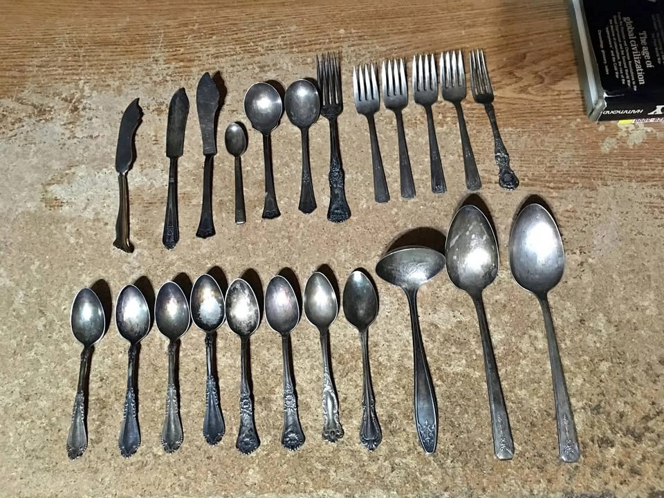 Lot of 23 Silver Plate Flatware Various Brands