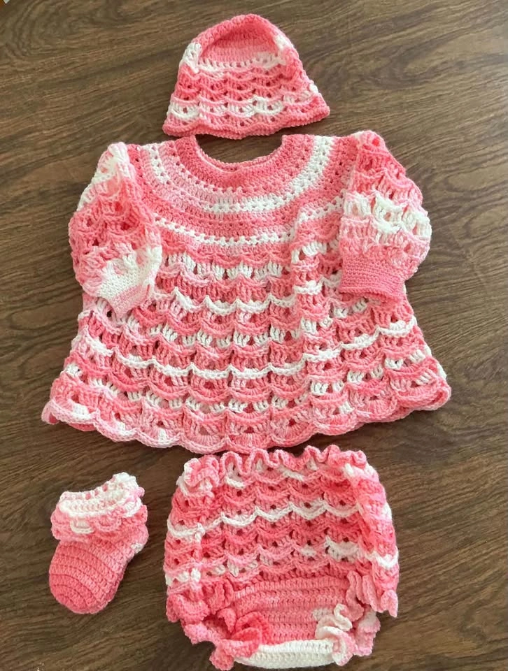 Handmade Crochet Baby Outfit Set