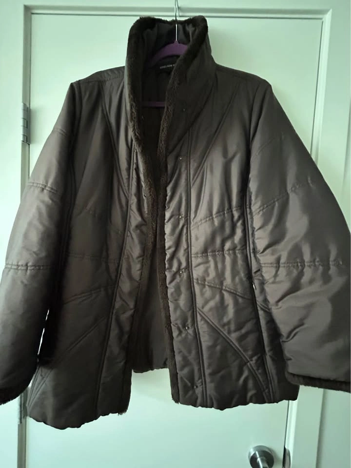 Jones New York Brown Quilted Puffer Jacket - photo 2