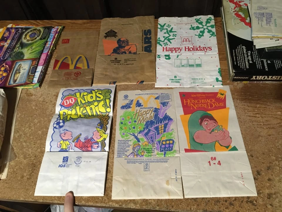 McDonalds Lot Iron On Patch Big Mac Happy Meal Boxes & Bags - photo 3