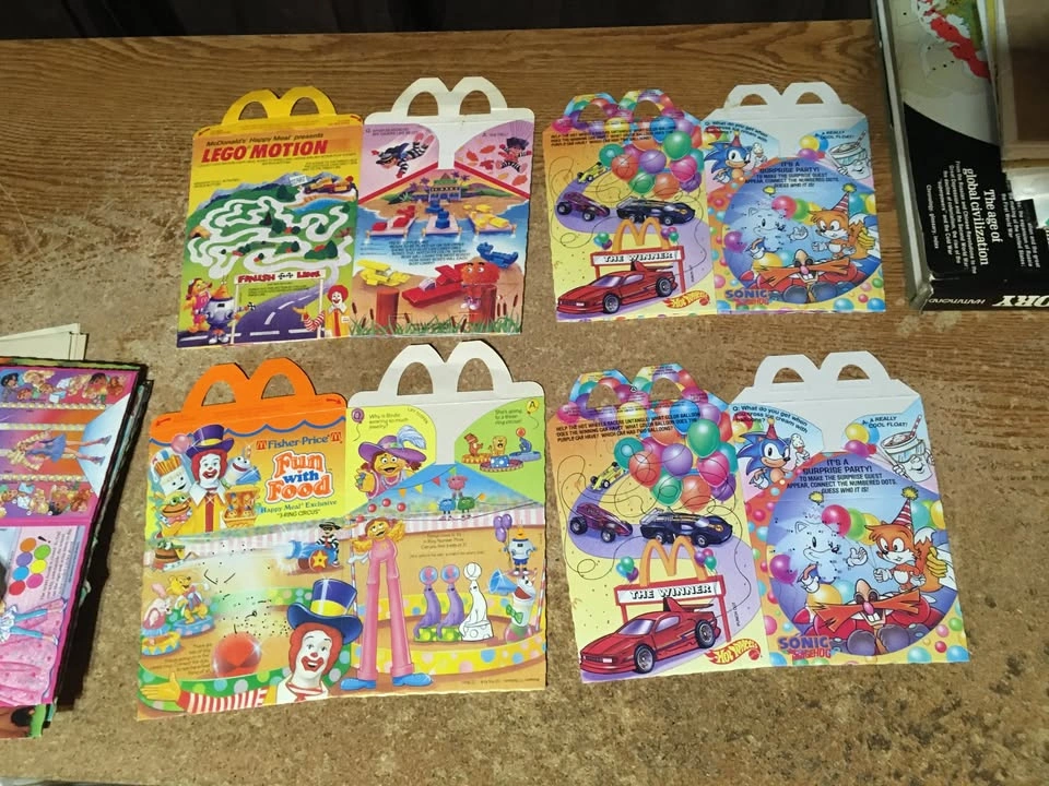 McDonalds Lot Iron On Patch Big Mac Happy Meal Boxes & Bags - photo 5