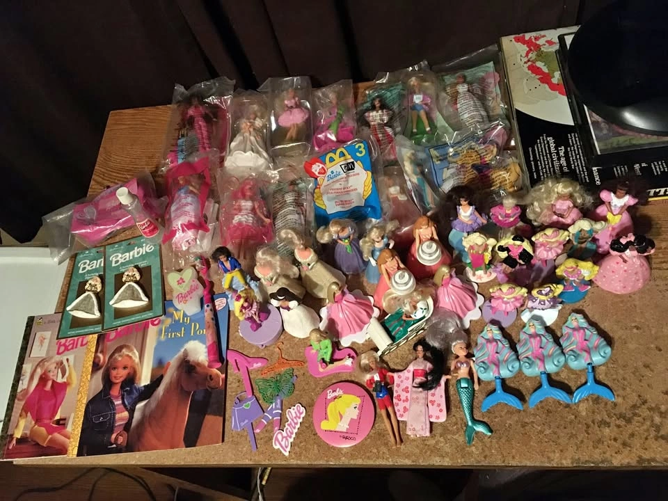 Large Lot of 47 Barbie Figures & Accessories