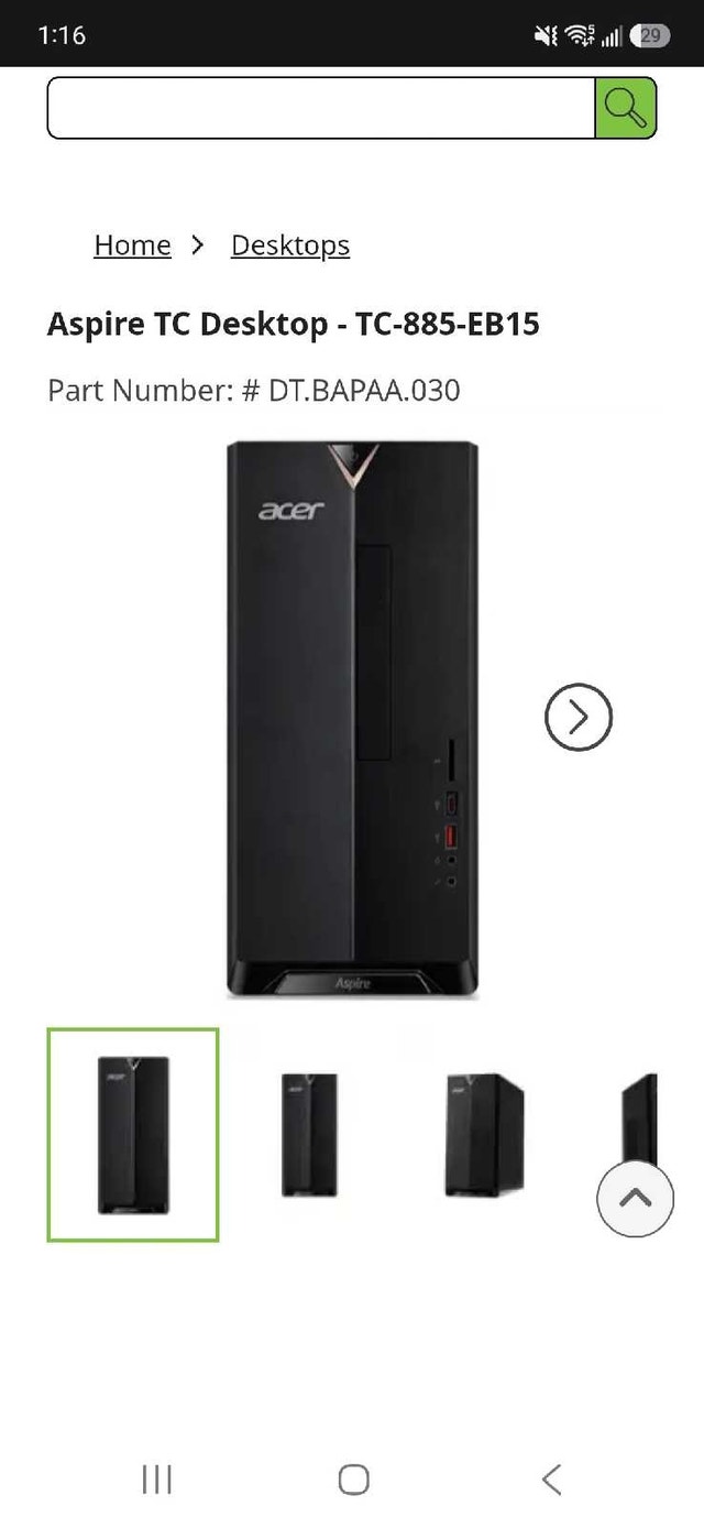 Acer Aspire Desktop Monitor Keyboard Mouse speakers included