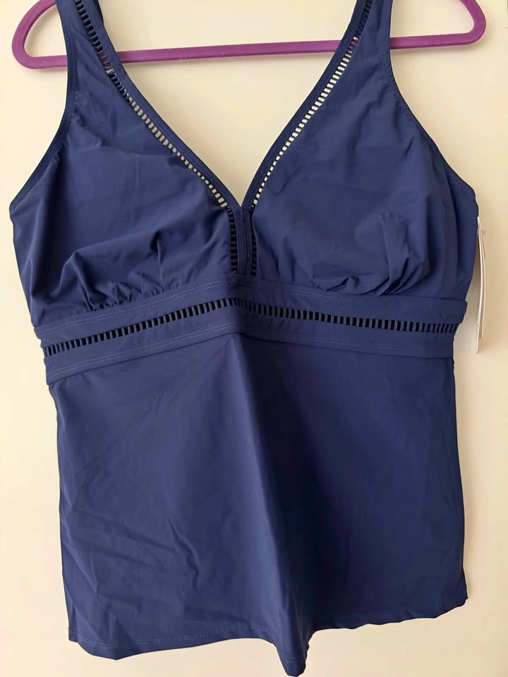 Christina Navy Blue Tankini Top