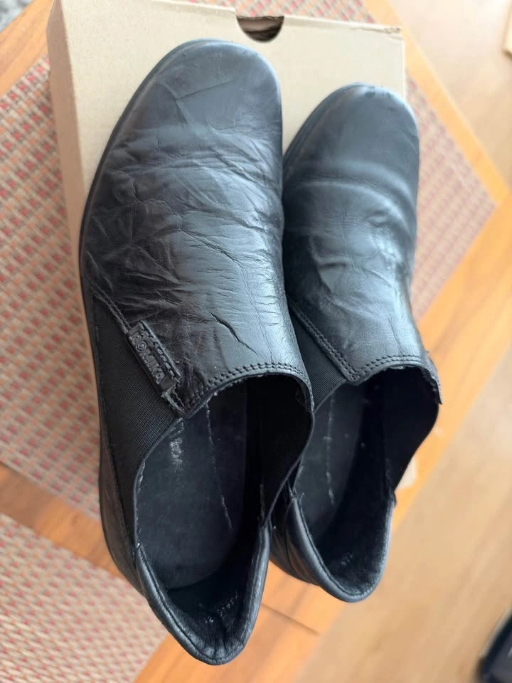 Romika Black Leather Slip-On Shoes - photo 4