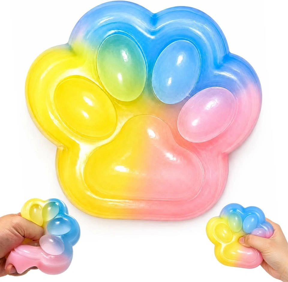 5-Inch Cat Paw Squishy - Soft Silicone Sensory Toy