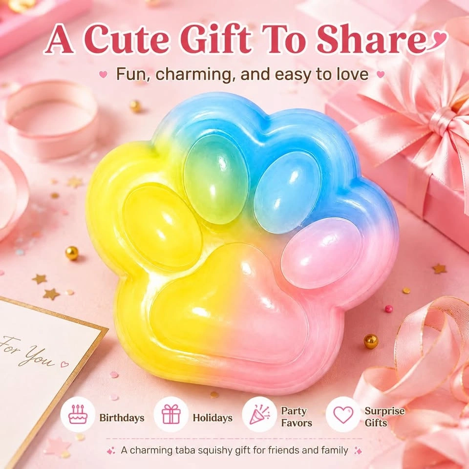 5-Inch Cat Paw Squishy - Soft Silicone Sensory Toy - photo 4