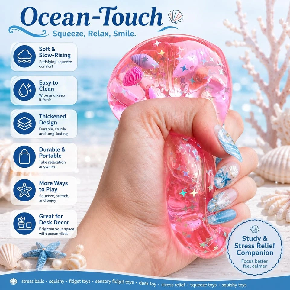 Ocean Squishy Cube with Seashells - photo 4