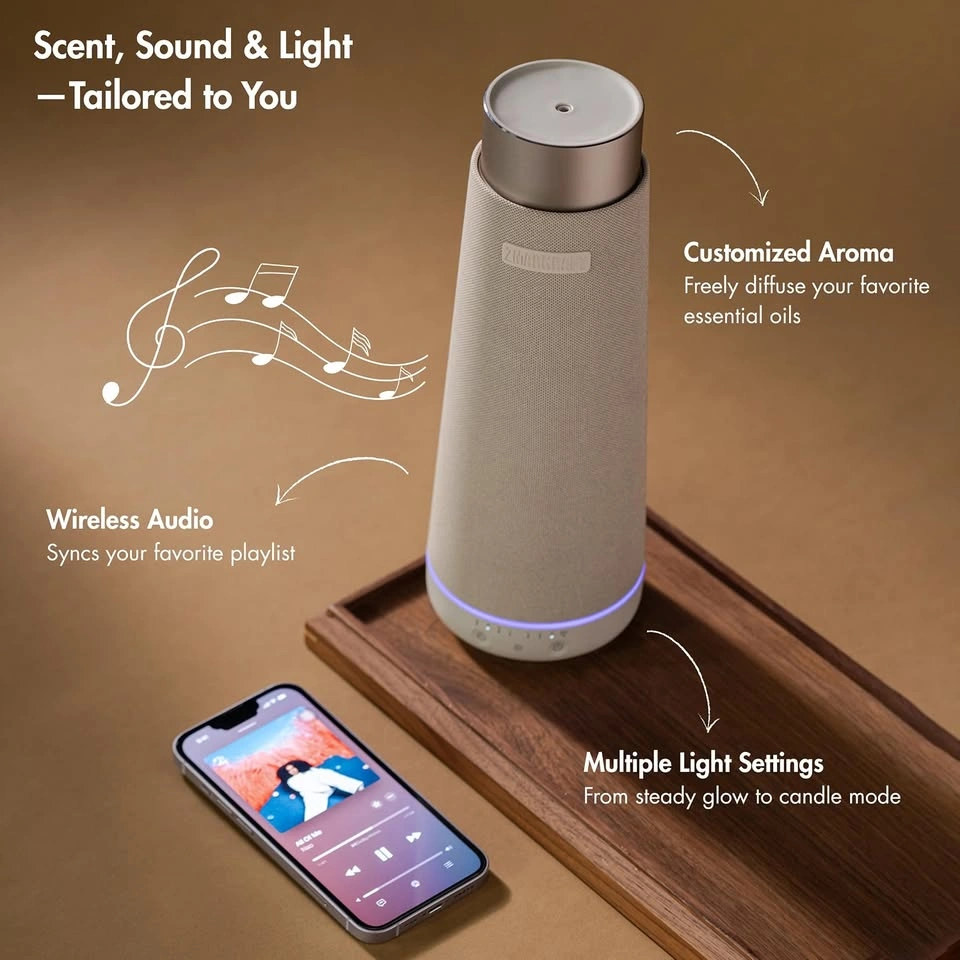 Waterless Essential Oil Diffuser and Speaker - photo 2