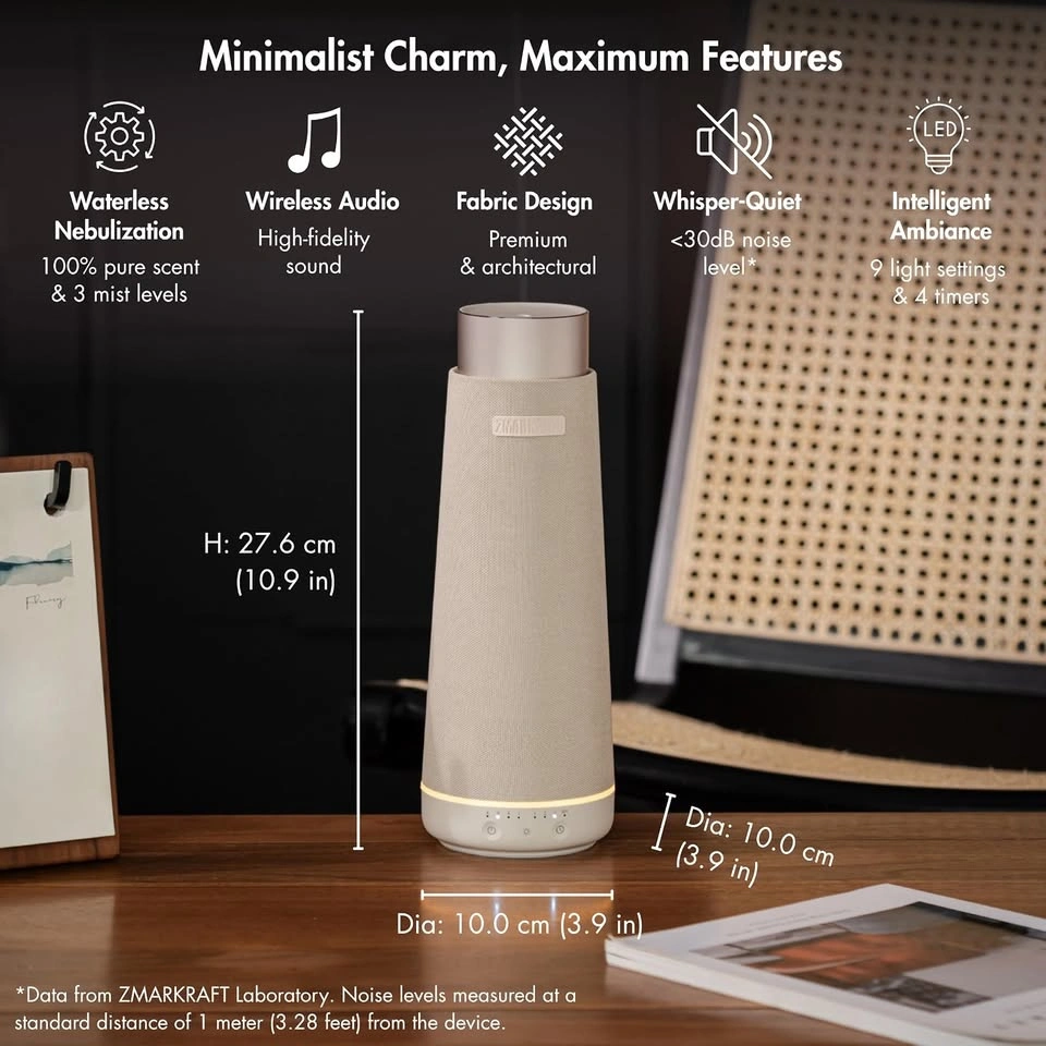 Waterless Essential Oil Diffuser and Speaker - photo 4