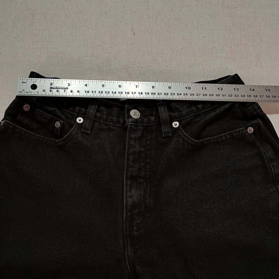 Tommy Hilfiger Black Denim Jeans Size 28 Straight Leg Mid Rise - photo 3