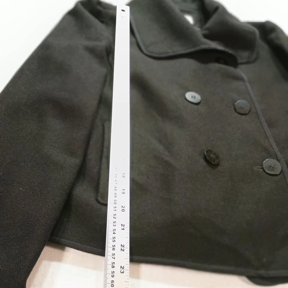 Ann Taylor Loft Black Wool Blend Double Breasted Pea Coat XL - photo 5