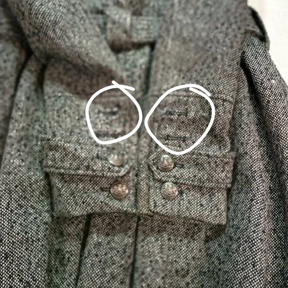 Vintage GUESS Los Angeles 1981 Grey Tweed Belted Wool Coat XSmal - photo 3