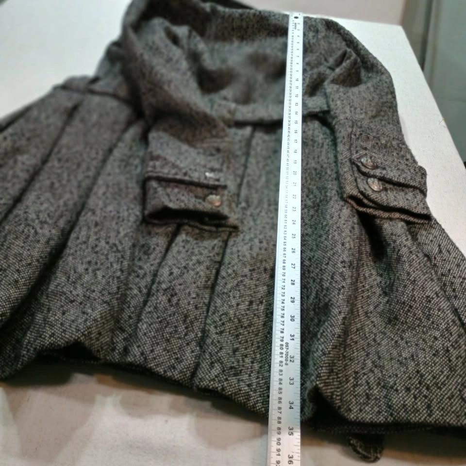 Vintage GUESS Los Angeles 1981 Grey Tweed Belted Wool Coat XSmal - photo 4