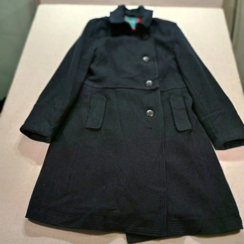 BITTEN by Sarah Jessica Parker Navy Wool Blend Coat, Size L