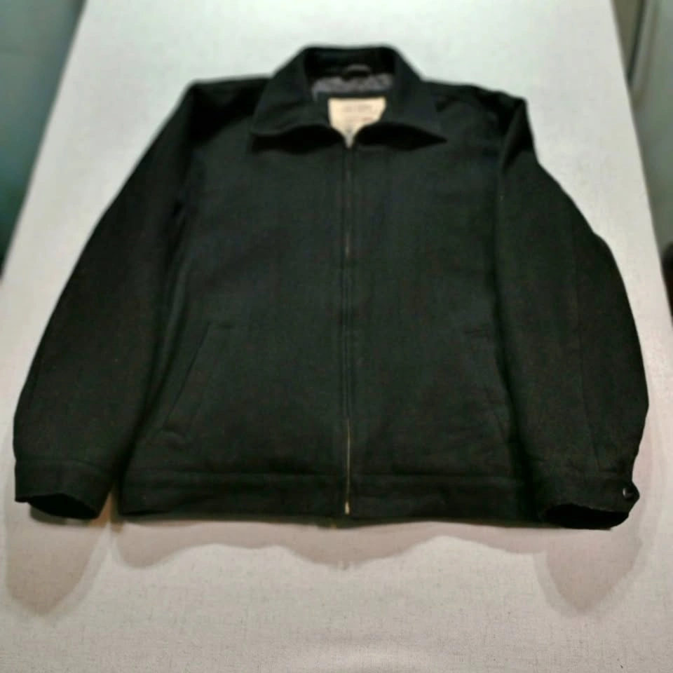 Old Navy Classic Wool Blend Zip Front Jacket Black Men's XL - photo 2