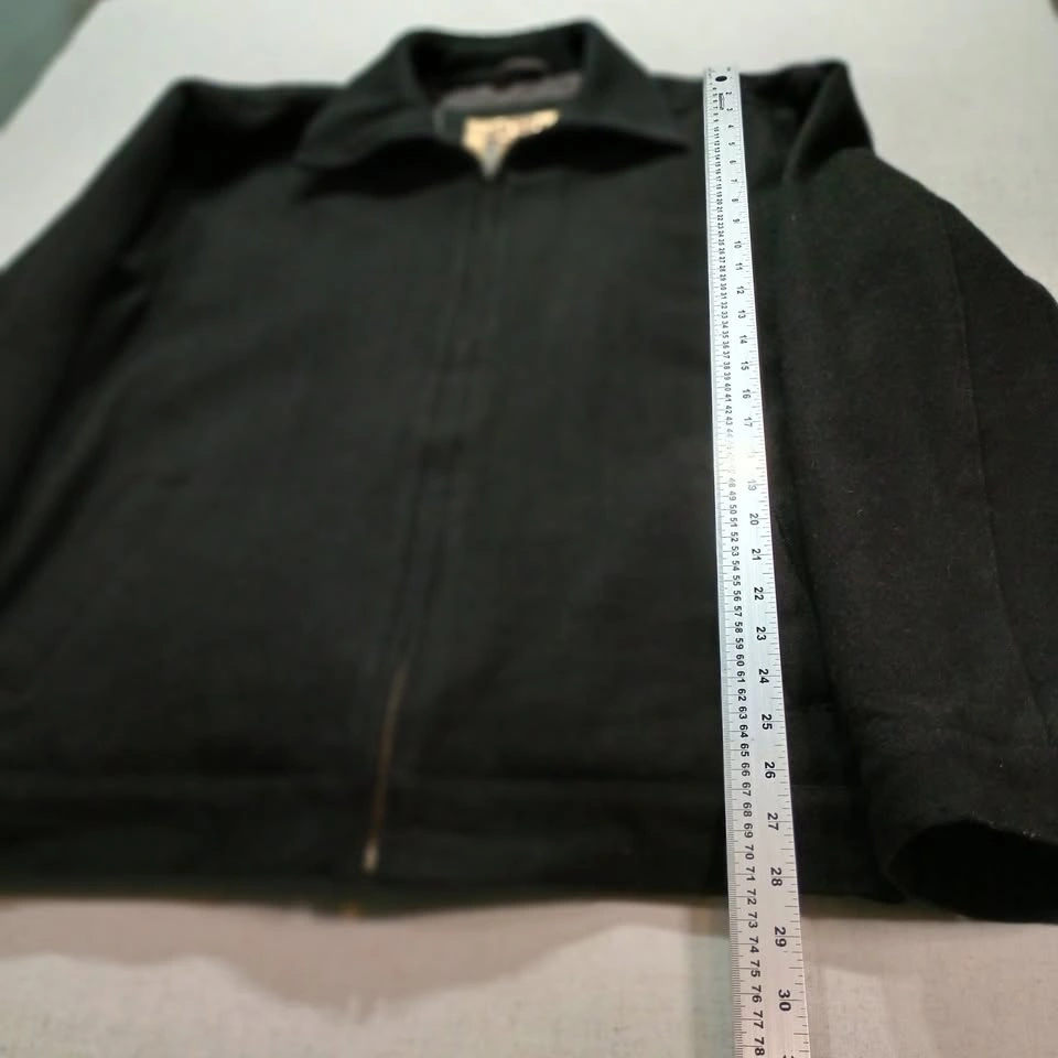 Old Navy Classic Wool Blend Zip Front Jacket Black Men's XL - photo 5
