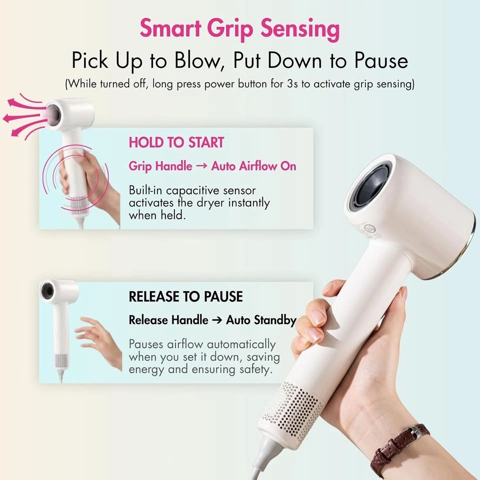 Ionic and Plasma Hair Dryer with Smart Temp Control - photo 4