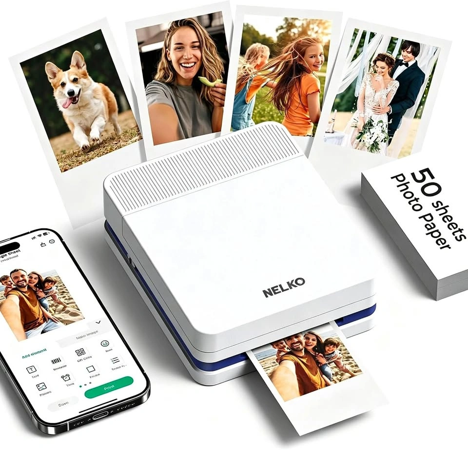 Portable Photo Printer with 50 Sheets