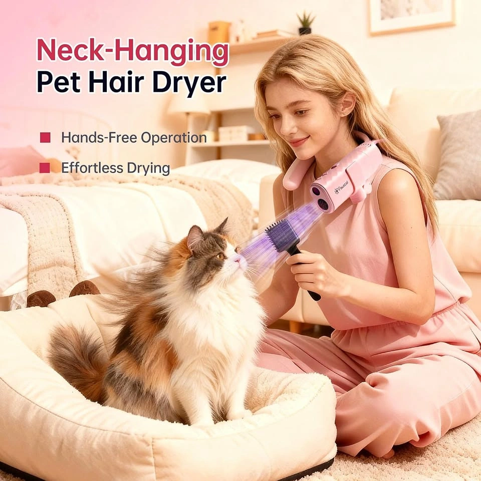 Séchoir à chien mains libres mauve pour toilettage
