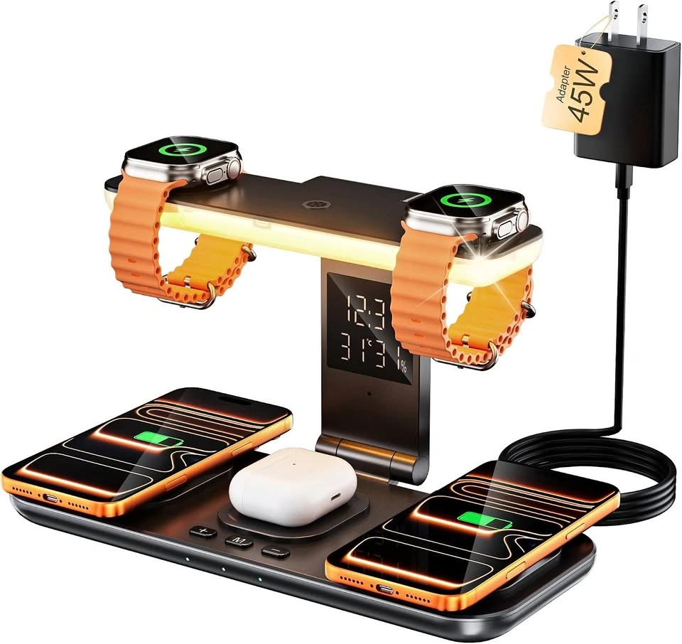 Support de charge rapide 45W pour deux iPhone et Apple Watch