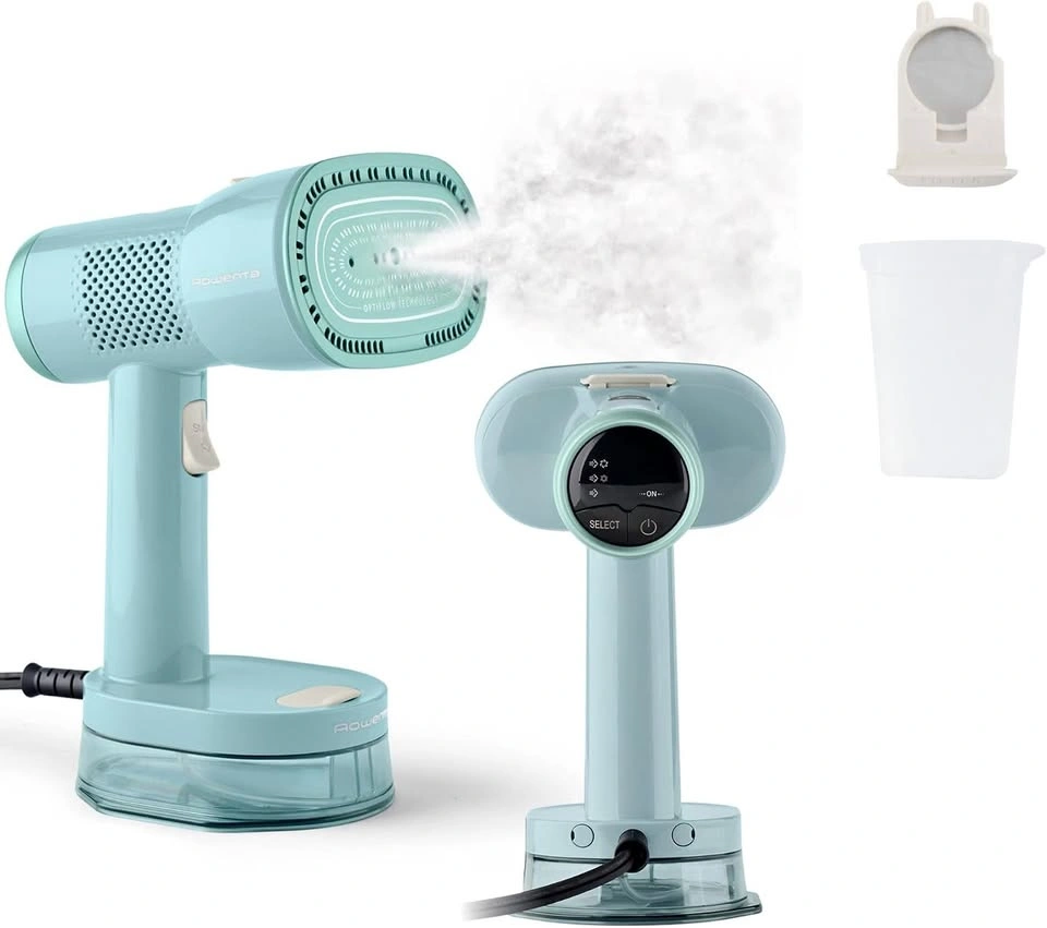 Défroisseur vapeur portatif bleu avec aspiration