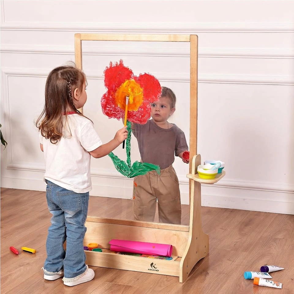 Chevalet de peinture double face en plexiglas pour enfants