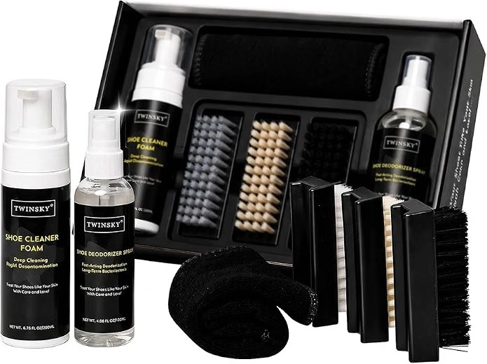 Nécessaire de nettoyage pour souliers avec mousse et brosses - photo 4