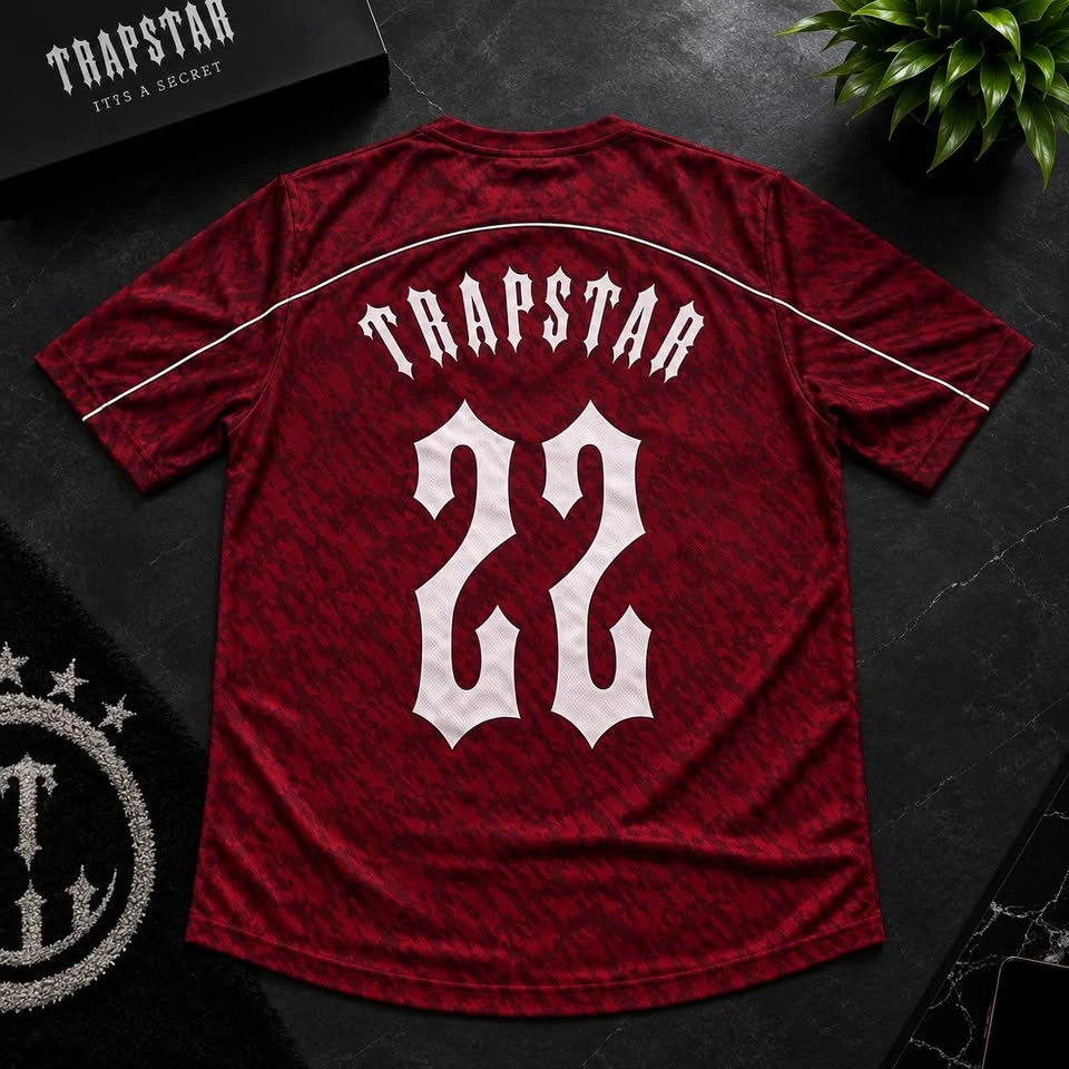 Trapstar London Football Jersey Black/Red - Premium Quality - photo 2