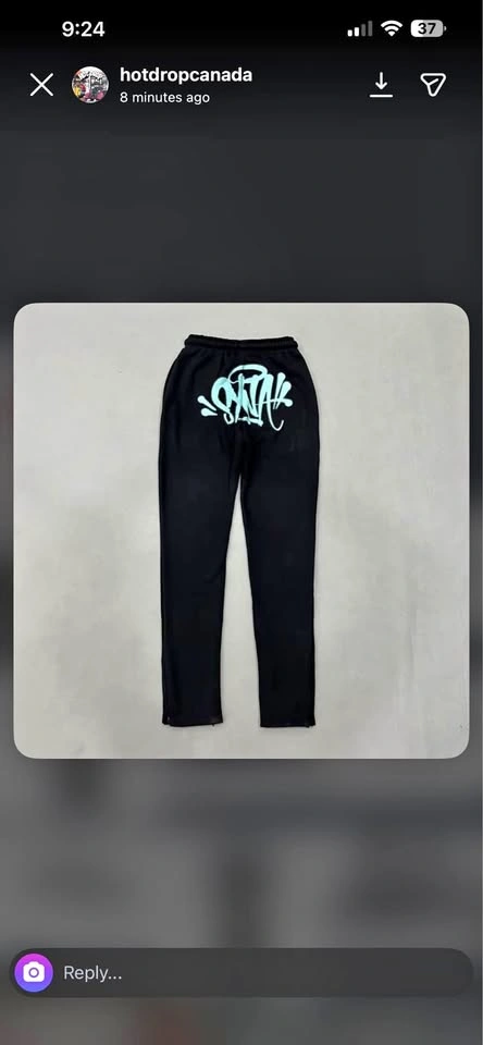 Synaworld Central Cee OG Logo Sweatpants Black - High Tier