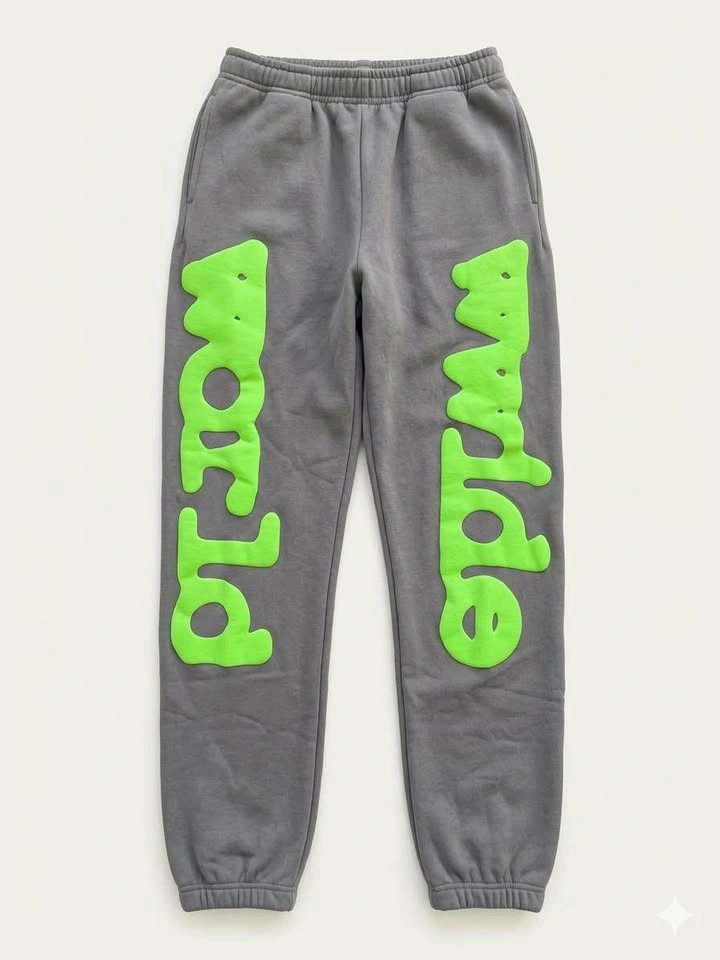Sp5der 555 Worldwide Grey Sweatpants - Premium Batch
