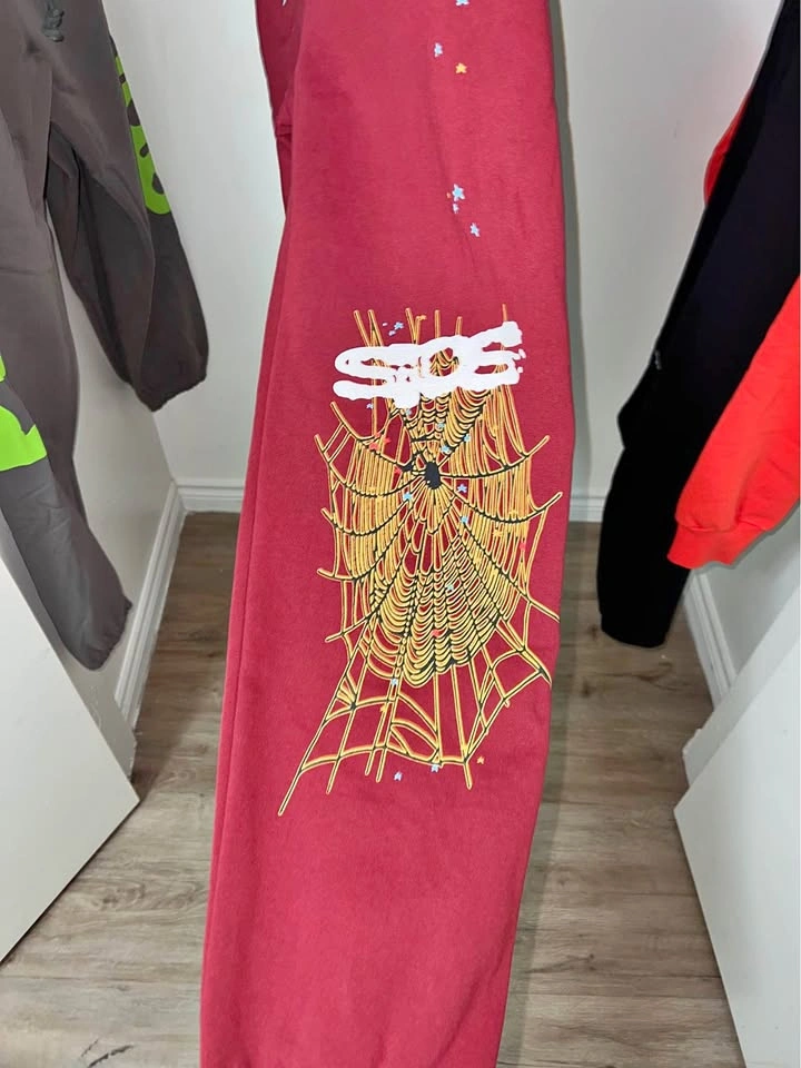 Sp5der 555 Worldwide Maroon Sweatpants - Premium Batch