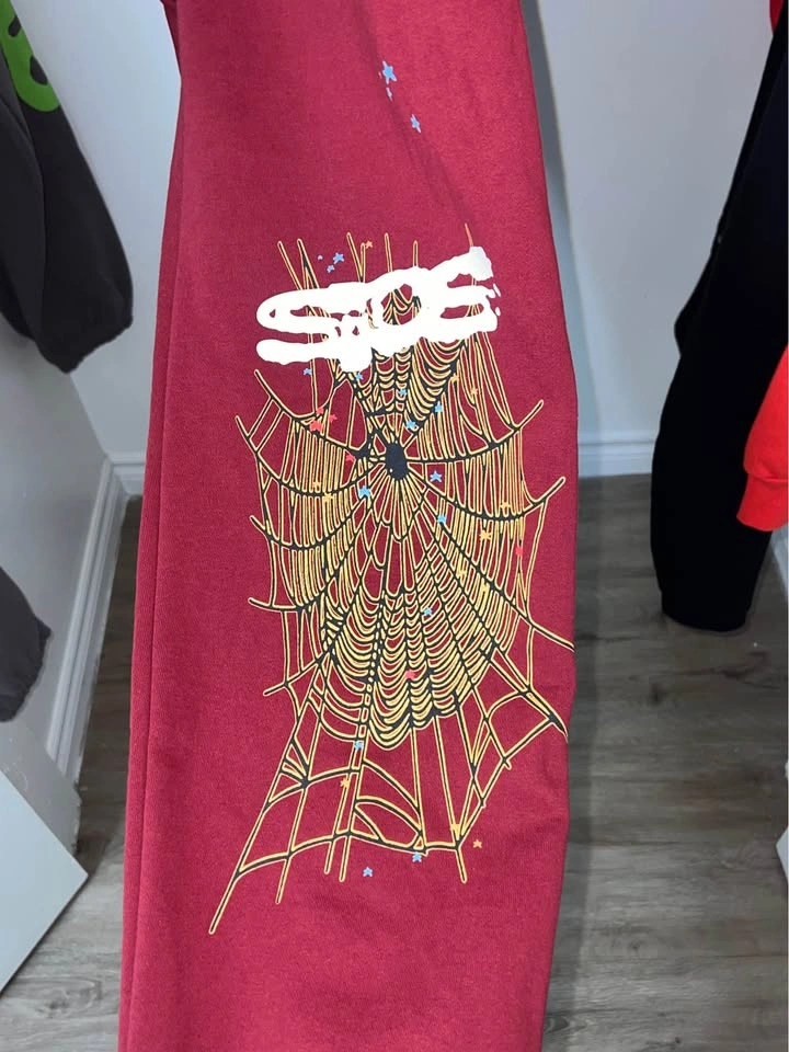 Sp5der 555 Worldwide Maroon Sweatpants - Premium Batch - photo 2